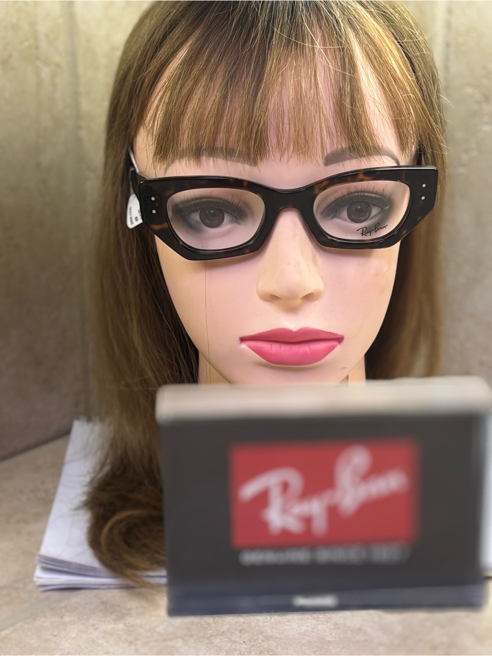 Ray-Ban Women's Black and Tortoiseshell Cat-Eye Eyeglasses